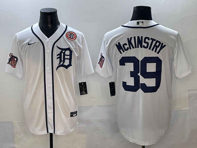 Men 2025 Detroit Tigers #39 Mckinstry White Game Nike MLB Jersey style 6->detroit tigers->MLB Jersey
